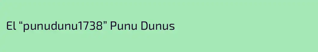 El “punudunu1738” Punu Dunus